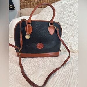 Dooney & Bourke Black and Brown Satchel